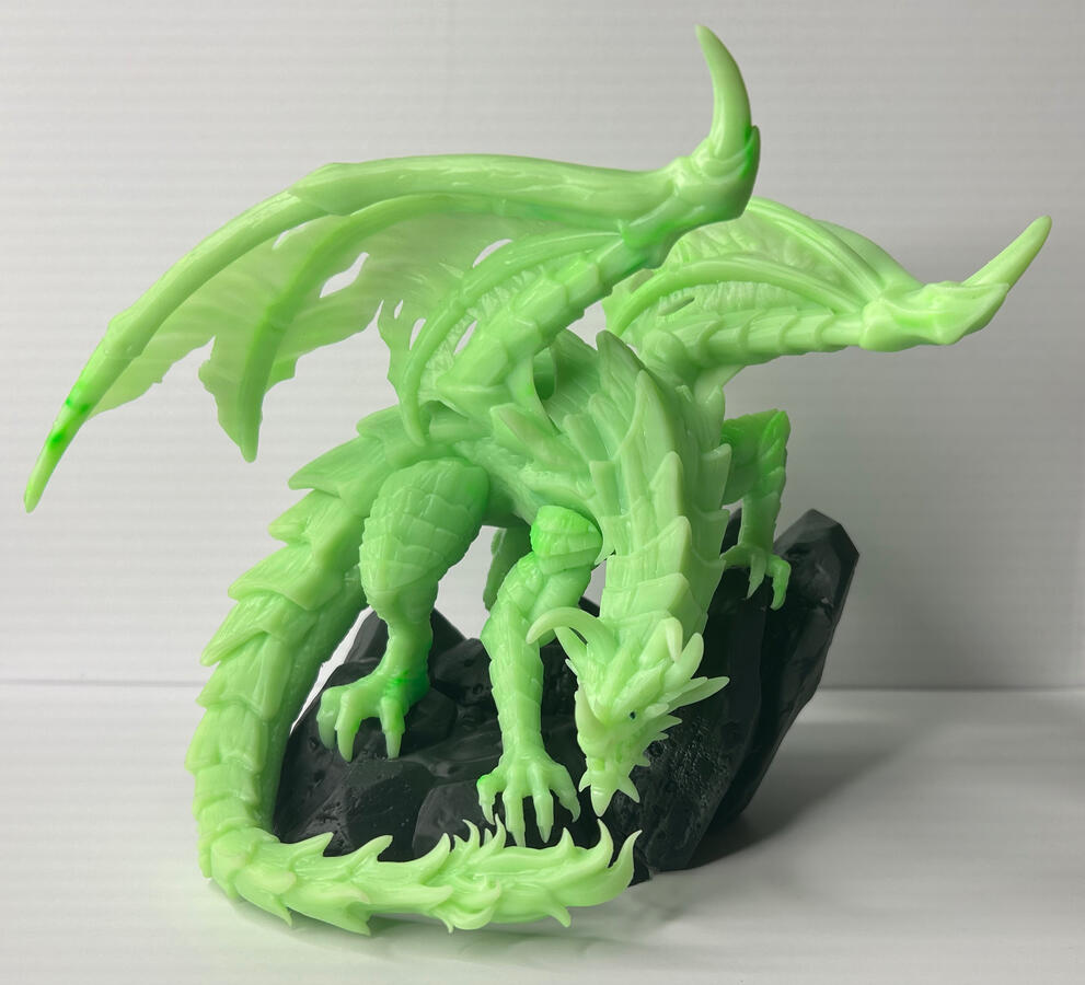 Radioactive Green Detailed Dragon